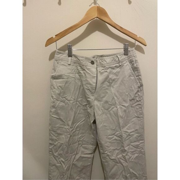 Charter club Katherine fit pleated khaki cotton casual pants size 8P - Picture 2 of 8